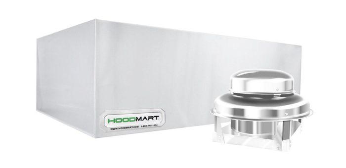 HoodMart Condensate Hood Type 2 - 5' x 48" EXSS005BCOND SHOP HOODS, COMMERCIAL HOOD PACKAGES, Type 2 & Condensate Hoods, Condensate Steam, Condensate Exhaust