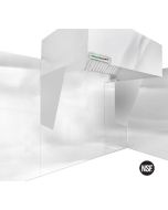 (Pair) Stainless Steel Side Curtains Half L/R -23" Top 48" High 20" Bottom SIDE_CURTAIN_HALF_PAIR SHOP HOODS, ACCESSORIES, SIDE CURTAINS, HALF PANELS (NON-INSULATED)