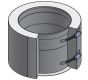 18" Diameter, Double Wall Reduced Clearance Grease Duct, Flange Collar Adapter - Start DWCK18-FCS-RC SHOP HOODS, DUCTWORK, Double Wall Reduced Clearance Grease Duct Accessories, Double Wall 18” Diameter