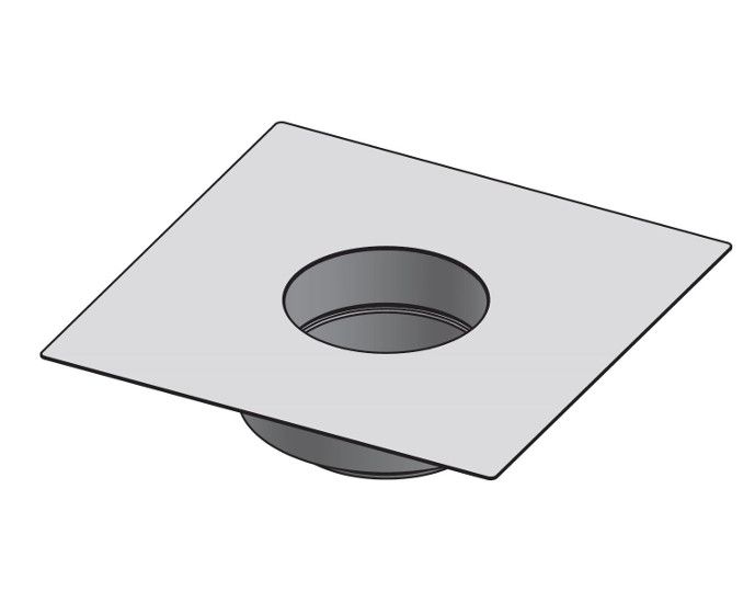 20" Diameter, Double Wall Zero Clearance Grease Duct, Fan Plate Adapter - End DWCK20-FPE:36x36-ZC SHOP HOODS, DUCTWORK, Double Wall Zero Clearance Grease Accessories, Double Wall 20” Diameter