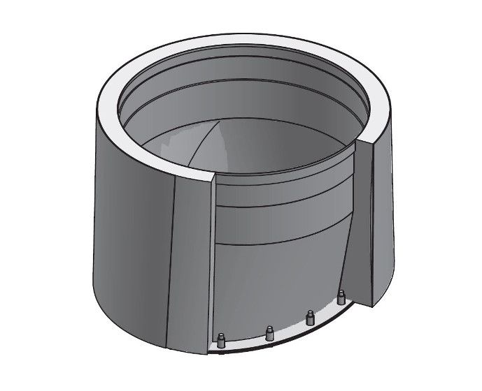 18" Diameter, Double Wall Reduced Clearance Grease Duct, No Weld Hood Adapter Oval - Start DWCK18-NWHO-RC SHOP HOODS, DUCTWORK, Double Wall Reduced Clearance Grease Duct Accessories, Double Wall 18” Diameter