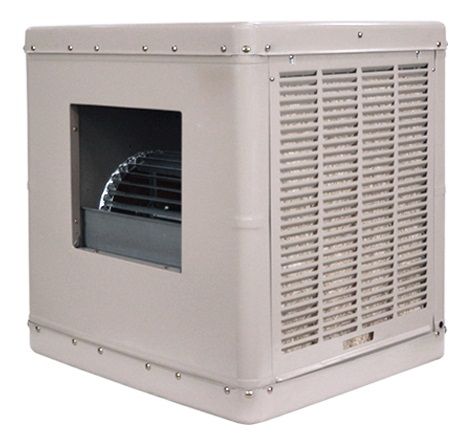 Downdraft Evaporative Swamp Cooler, 1/3HP, 9'-12' HOODS EVAP 7401DD - 1/3HP SHOP HOODS, EXHAUST/SUPPLY FANS, Makeup Air Fans, Evap / Swamp Coolers