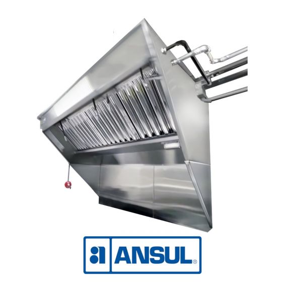 Hoodmart Stainless Steel Integrated Exhaust Low Box Concession Hood System w/Ansul Fire Suppression LBOX-AV5C-AF SHOP HOODS, COMMERCIAL HOOD PACKAGES, Concession Hood Packages, Integrated Exhaust Hood and Fan System for Food Truck / Concession w/ Fire Suppression, New LBOX-AV Integrated Exhaust Hood and Fan System for Food Truck/concession Packages w/ Ansul Fire Suppression