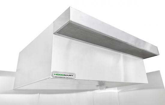 HOODMART TYPE 2 condensate Hood W/ PSP MAKE-UP AIR- 5’ x 48” 0548SSBCOND-PSP SHOP HOODS, HOODS ONLY, Type 2 & Condensate, Condensate Steam, Condensate PSP Only