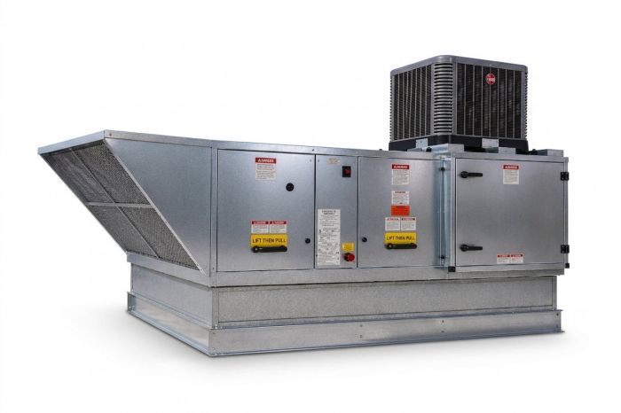 NAKS Direct Gas Fired Tempered Makeup Air Unit / DX - 3 PHASE + AC (3000 CFM) T2-DX-3PH-3000 SHOP HOODS, EXHAUST/SUPPLY FANS, Makeup Air Fans, Direct Gas Fired Tempered Makeup Air Unit / DX