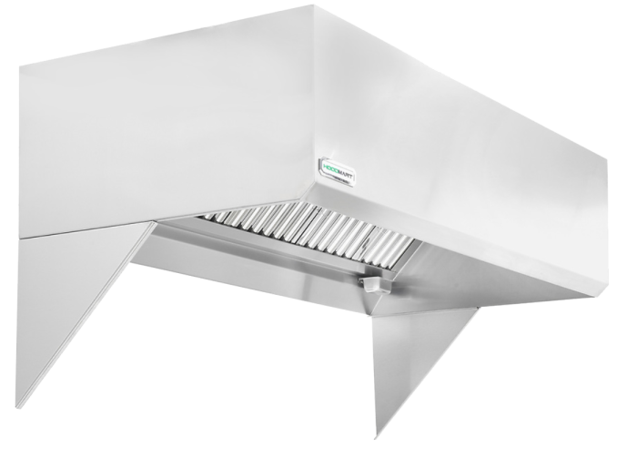 Hoodmart Restaurant Hood w/ Makeup-Air 1348HBM SHOP HOODS, HOODS ONLY, Makeup Air Hoods, Short Cycle Makeup Air, Standard Short Cycle