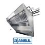 Hoodmart Stainless Steel Integrated Exhaust Low Box Concession Hood System w/Ansul Fire Suppression LBOX-AV5C-AF SHOP HOODS, COMMERCIAL HOOD PACKAGES, Concession Hood Packages, Integrated Exhaust Hood and Fan System for Food Truck / Concession w/ Fire Suppression, New LBOX-AV Integrated Exhaust Hood and Fan System for Food Truck/concession Packages w/ Ansul Fire Suppression