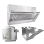 Restaurant Low Proximity Backshelf Hood System w/ BRP 7' x 23" EXSS007BSVBRP SHOP HOODS, COMMERCIAL HOOD PACKAGES, Makeup-Air Hood Packages, Backshelf with BRP