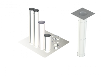 12" - Single Wall Kit, Grease Duct, 10' Straight, Including No Weld Hood and Fan Connections SWNAKS-KIT04 SHOP HOODS, DUCTWORK, Single Wall Grease Duct Kits, Single Wall Kit - Straight Duct