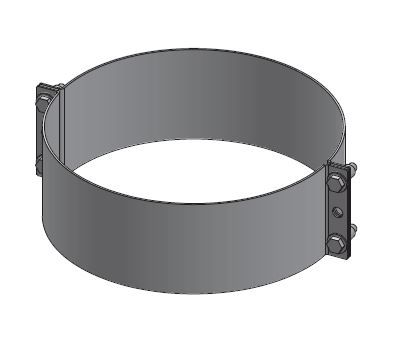 16" Diameter, Double Wall Reduced Clearance Grease Duct, Light Support Band DWCK16-LSB-RC SHOP HOODS, DUCTWORK, Double Wall Reduced Clearance Grease Duct Accessories, Double Wall 16” Diameter