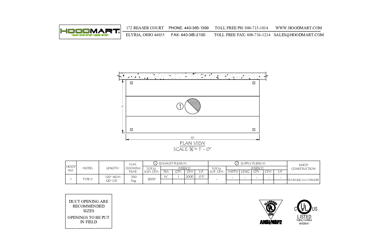 TYPE II EXHAUST PACKAGE