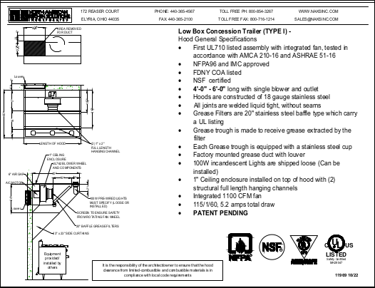 LBOX-AV Integrated Concession Trailer Hood