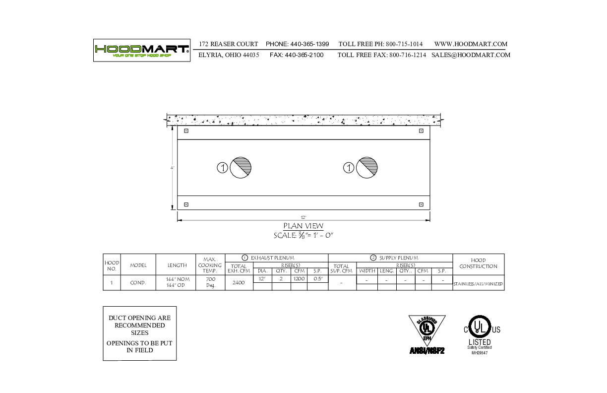 CONDENSATE EXHAUST PACKAGE