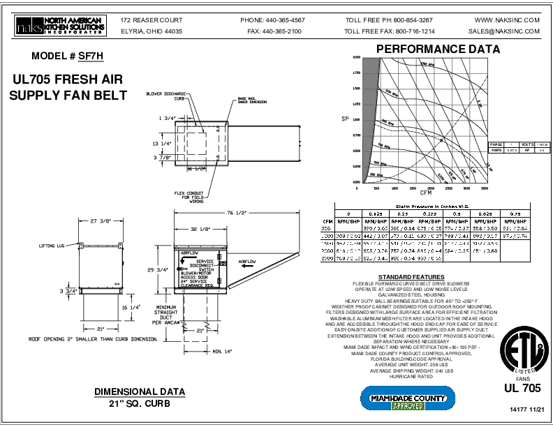 UL705 FRESH AIR SUPPLY FAN BELT