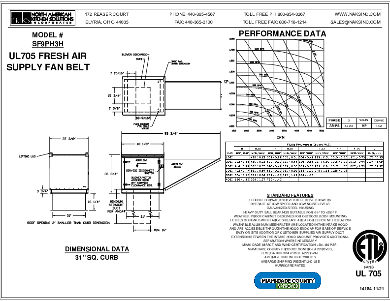 UL705 FRESH AIR SUPPLY FAN BELT