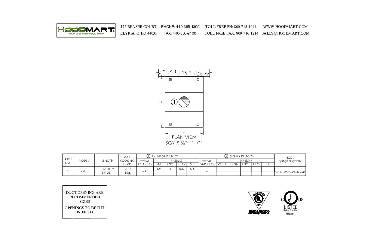 TYPE II EXHAUST PACKAGE