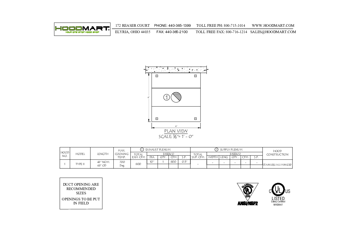 TYPE II EXHAUST PACKAGE