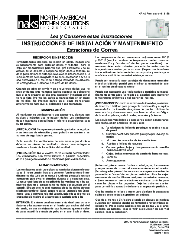 613158SP - EXTRACTORES DE CORREA