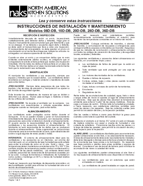 613161SP - EXTRACTORES DE ACCIONAMIENTO DIRECTO
