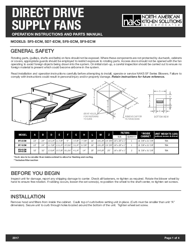 PREMIUM EFFICIENCY UNTEMPERED FILTERED SUPPLY AIR FANS
