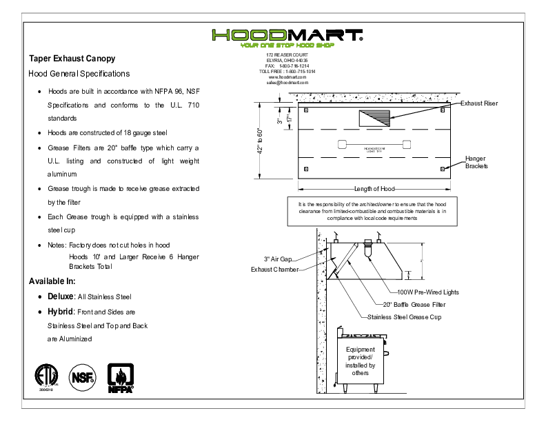 Taper Exhaust Canopy