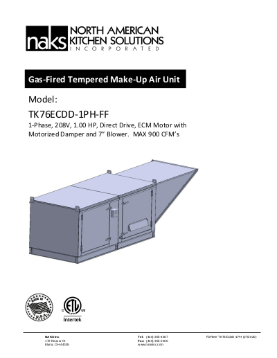 TK-76D 208V 1HP 1Phs