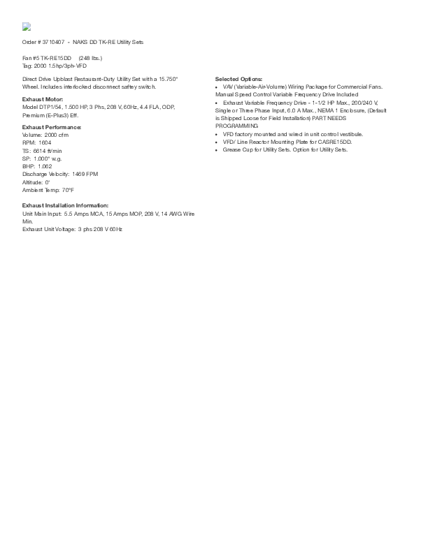 TK-RE15DD 2000 1.5hp3ph-VFD