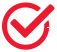 small red check mark