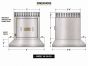 Hanging Ventless Island Hood with Fire Suppression VH-36-OVI COMPRAR, CAMPANAS SIN SALIDA, Hanging Ventless, 36 INCH INTERIOR