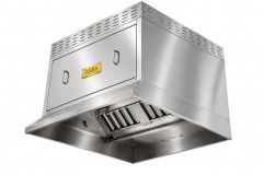 Hanging Ventless Island Hood with Fire Suppression