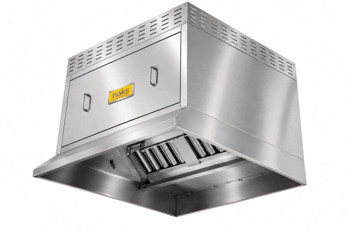Hanging Ventless Island Hood with Fire Suppression VH-48-OVI COMPRAR, CAMPANAS SIN SALIDA, Hanging Ventless, 48 INCH INTERIOR