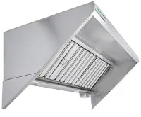 Stainless commercial ventless hood